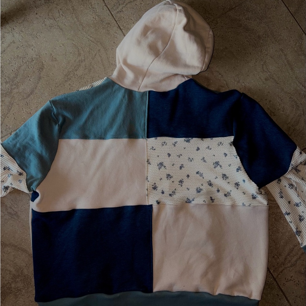 Custom Nike Women's Multicolor Patchwork Sweater - image 2